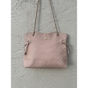 Tory Burch Fleming Soft Quilted Leather Tote Bag Pink Drawstring Shoulder Bag
